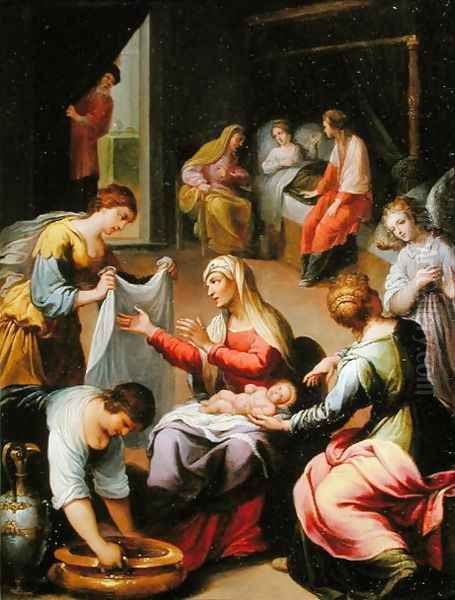 The Birth of the Virgin Oil Painting by Vittorio Casini