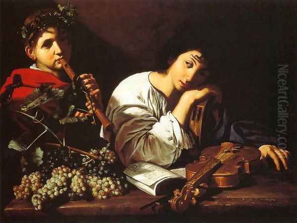 Aminta's Lament Oil Painting by Bartolomeo Cavarozzi