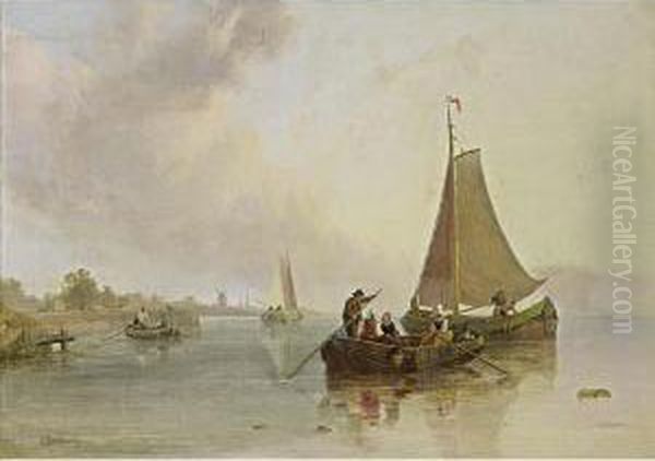 The Boat Trip Oil Painting by Christiaan Cornelis Kannemans