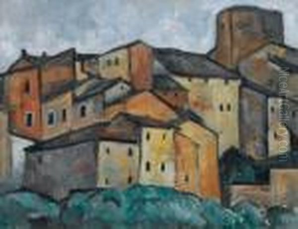 San Gimignano Oil Painting by Alexander Kanoldt