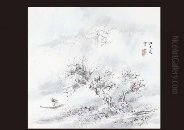 Snow Oil Painting by Hashimoto Kansetsu