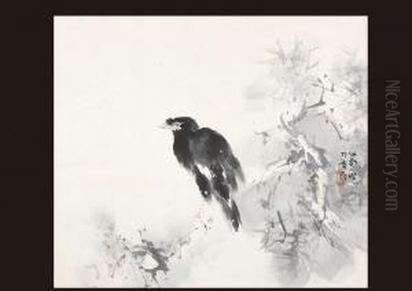 Birds Oil Painting by Hashimoto Kansetsu