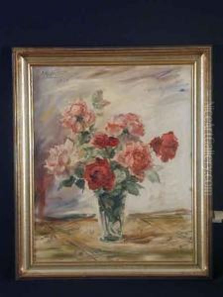 Rosenstraus In Der Vase Oil Painting by Paul Kapell