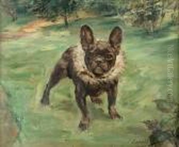 Standing French Bulldog Oil Painting by Paul Kapell