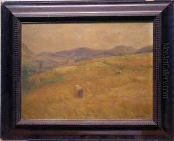 In The Hay Fields Oil Painting by Albert Kappis