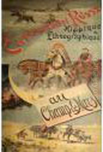 Exposition Russe Hippique Et 
Ethnographique Affiche Lithographique Signee Dans La Planche En Bas A 
Gauche 205,5 X 99,5 Cm Oil Painting by Nikolai Nikolaevich Karazin