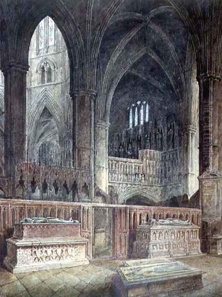 Interior of St.Edmund's Chapel, Westminster Abbey Oil Painting by John Coney