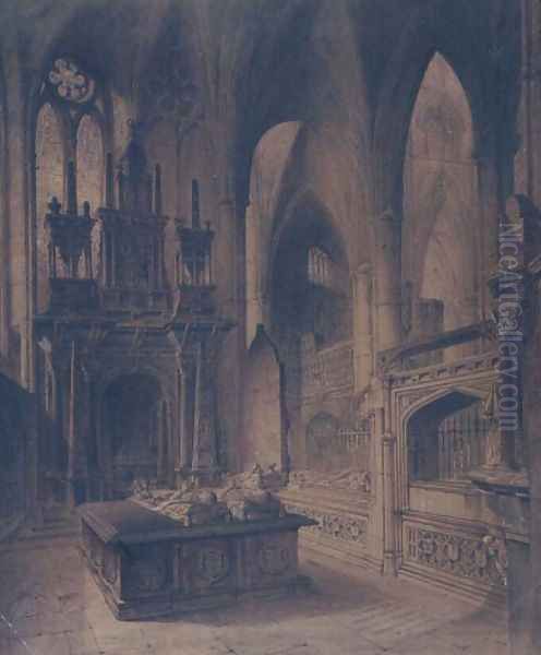 Chapel of St.John the Baptist, Westminster Abbey Oil Painting by John Coney