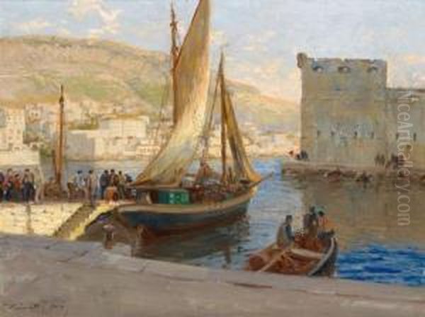 Motiv Aus Dubrovnik Oil Painting by Eugen Karpathy