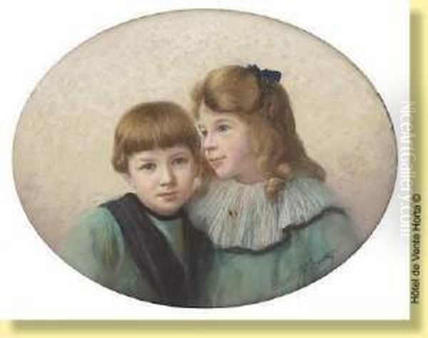 Frere Et Soeur Oil Painting by Eugen Karpathy