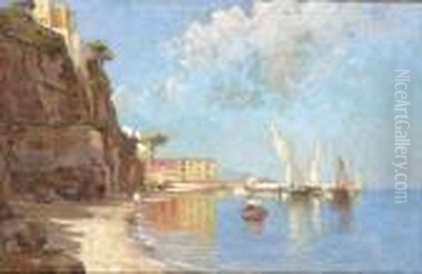 Mediterran Tengerpart Oil Painting by Eugen Karpathy