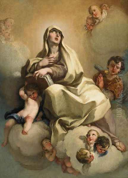 Madonna Oil Painting by Giambettino Cignaroli