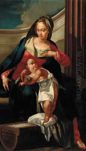 The Madonna and Child Oil Painting by Giambettino Cignaroli