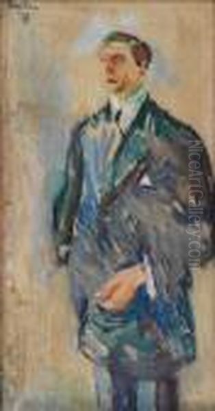 Portrett Av Skipsreder Orvig 1918 Oil Painting by Ludwig Peter Karsten