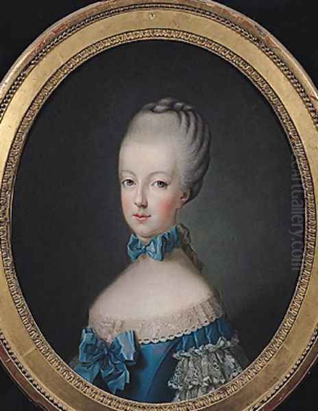 Portrait of Marie-Antoinette de Habsbourg-Lorraine (1750-93) Oil Painting by Jean Baptiste (or Joseph) Charpentier