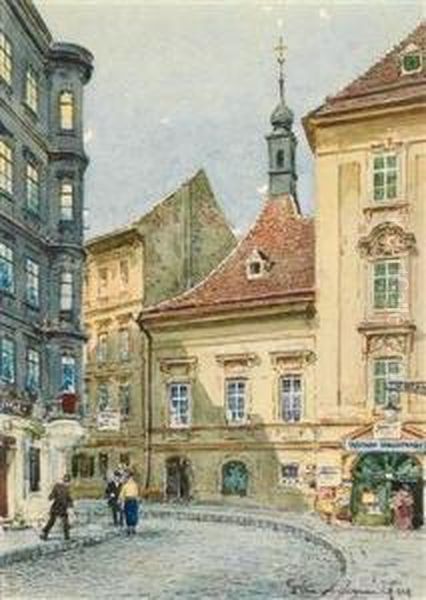 Schonlaterngasse Oil Painting by Paul Kaspar