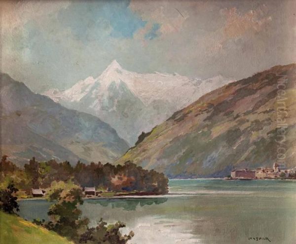 Zell Am See Mit Kitzsteinhorn Oil Painting by Paul Kaspar