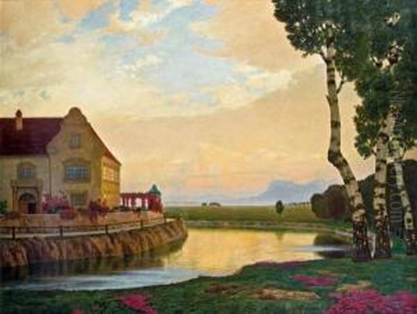 Landschaft Oil Painting by Eduard Kasparides