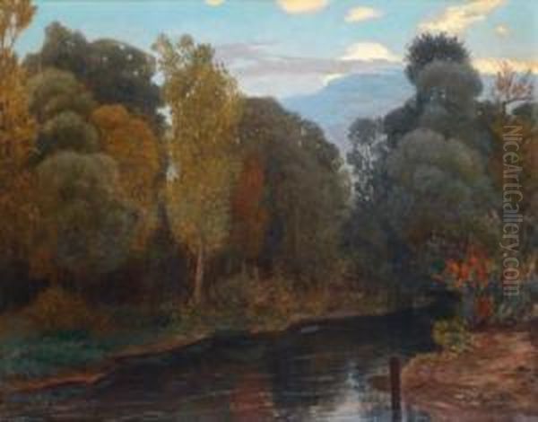 Verlassener Park Oil Painting by Eduard Kasparides