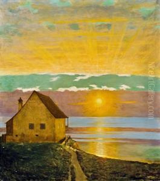 Haus Am Meer Oil Painting by Eduard Kasparides