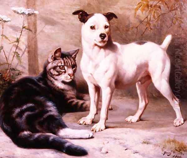 Best Friends Oil Painting by Henry William Carter