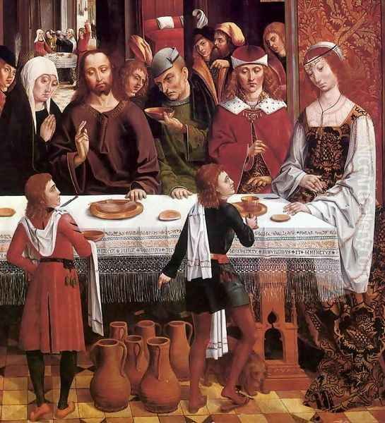 The Marriage at Cana (detail) c. 1495-1497 Oil Painting by Master of the Catholic Kings