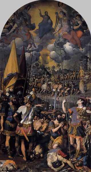 The Martyrdom of St Maurice 1583 Oil Painting by Romulo Cincinnato