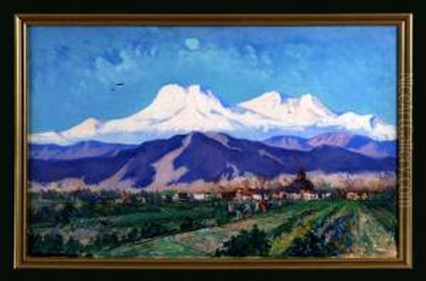 In The Foothills Oil Painting by Sarkis Katchadourian