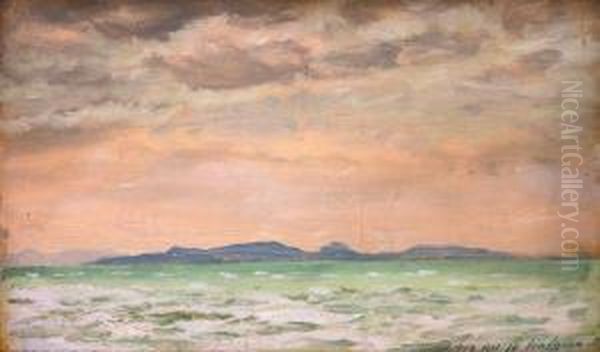 Balaton Oil Painting by Nandor Katona