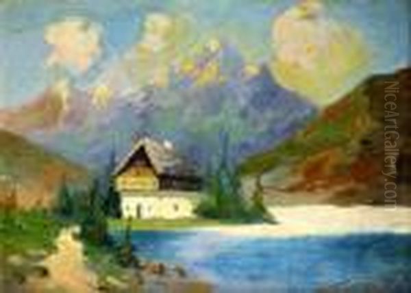 Chata V Horach Oil Painting by Nandor Katona