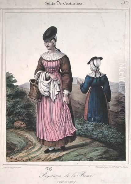 Peasant costumes from the Bresse area, 1845 Oil Painting by Charpentier