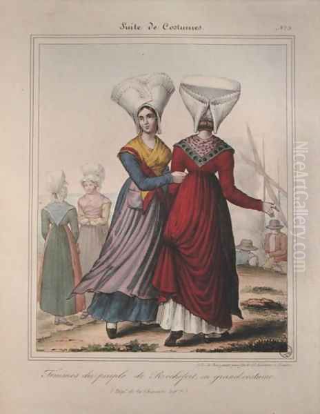 Grand costume for women in the Rochefort area, Charente Oil Painting by Charpentier