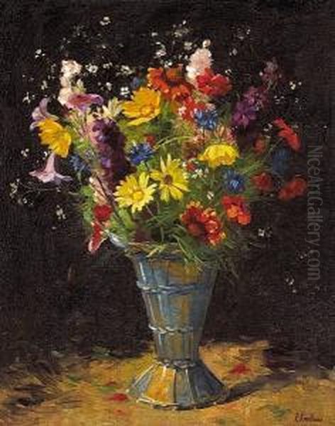 Spring Bouquet Oil Painting by Ferdinand Kaufmann