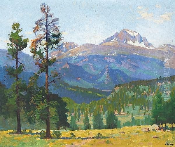 Long's Peak From High Drive Near Estes Park, Colorado Oil Painting by Ferdinand Kaufmann