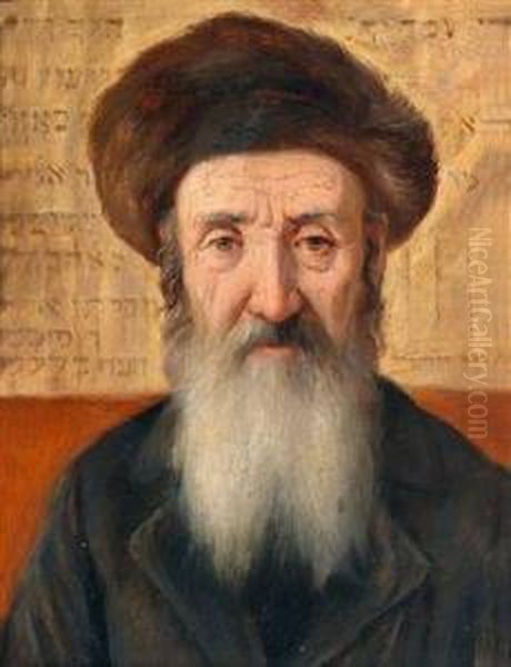 Rabbiner Oil Painting by Isidor Kaufmann