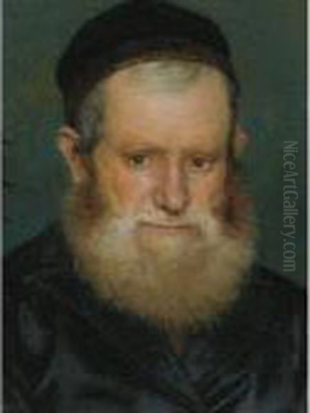 Portrait Of A Rabbi Oil Painting by Isidor Kaufmann