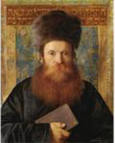 Portrait Of A Rabbi Oil Painting by Isidor Kaufmann