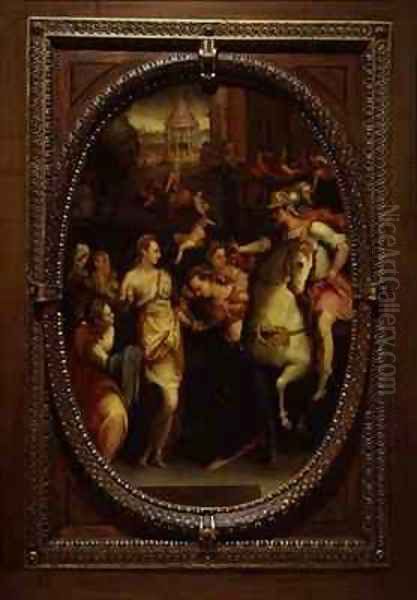 The Family of Darius before Alexander the Great Oil Painting by Jacopo Coppi