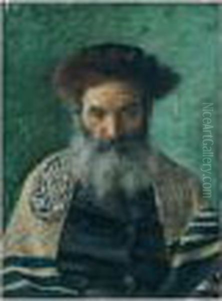 Portrait Of A Rabbi Oil Painting by Isidor Kaufmann