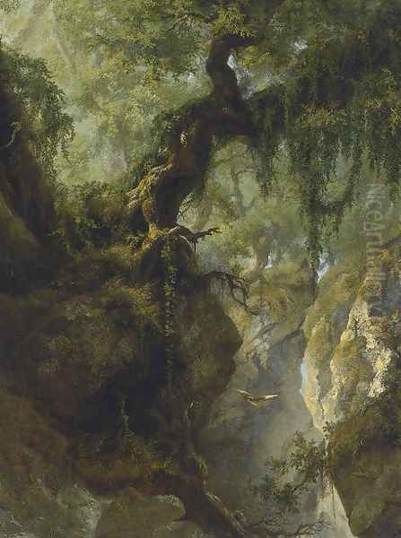 The Depths of the Forest Oil Painting by Giuseppe Camino