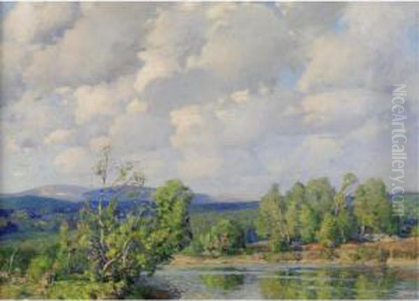 Souhegan River (new Ipswich, New Hampshire) Oil Painting by William Jurian Kaula