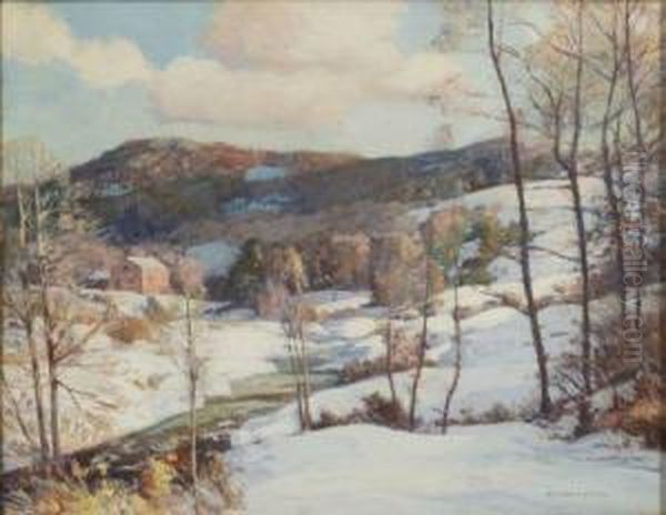 Winter In Ashby Oil Painting by William Jurian Kaula