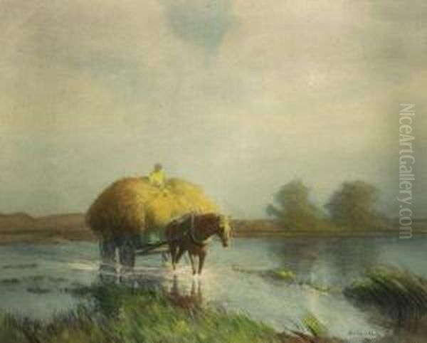 The Haywagon Oil Painting by William Jurian Kaula