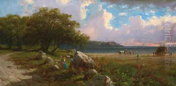 Coastal scene Oil Painting by George Lafayette Clough