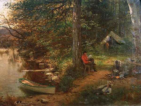 Camping Out in the Adirondacks Oil Painting by George Lafayette Clough