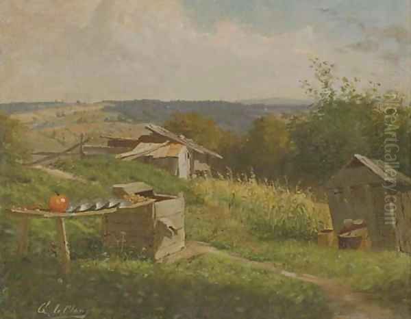 Landscape with Pumpkin Oil Painting by George Lafayette Clough