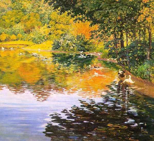 Mill Pond - Moors Mill, 1914 Oil Painting by Kate Freeman Clark