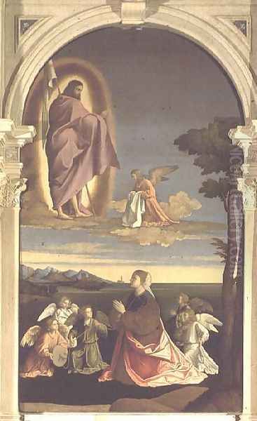 St. Christina Altarpiece Oil Painting by Vincenzo di Biagio Catena