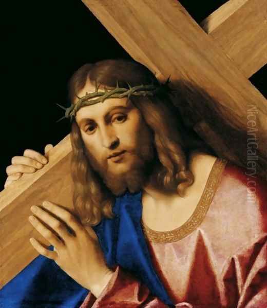 Christ bearing the Cross c 1520 1530 Oil Painting by Vincenzo di Biagio Catena