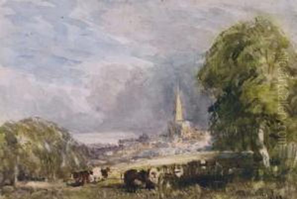 Yardley Church From Stoney Lane 
(illustrated); And Clock Mill, Near Beddgelert, North Wales Oil Painting by John Keeley